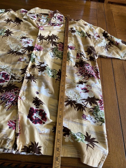 Vintage Jordin Sportswear Hibiscus Tropical Hawaiian Vacation Shirt Sz Lg Palms - Picture 9 of 11